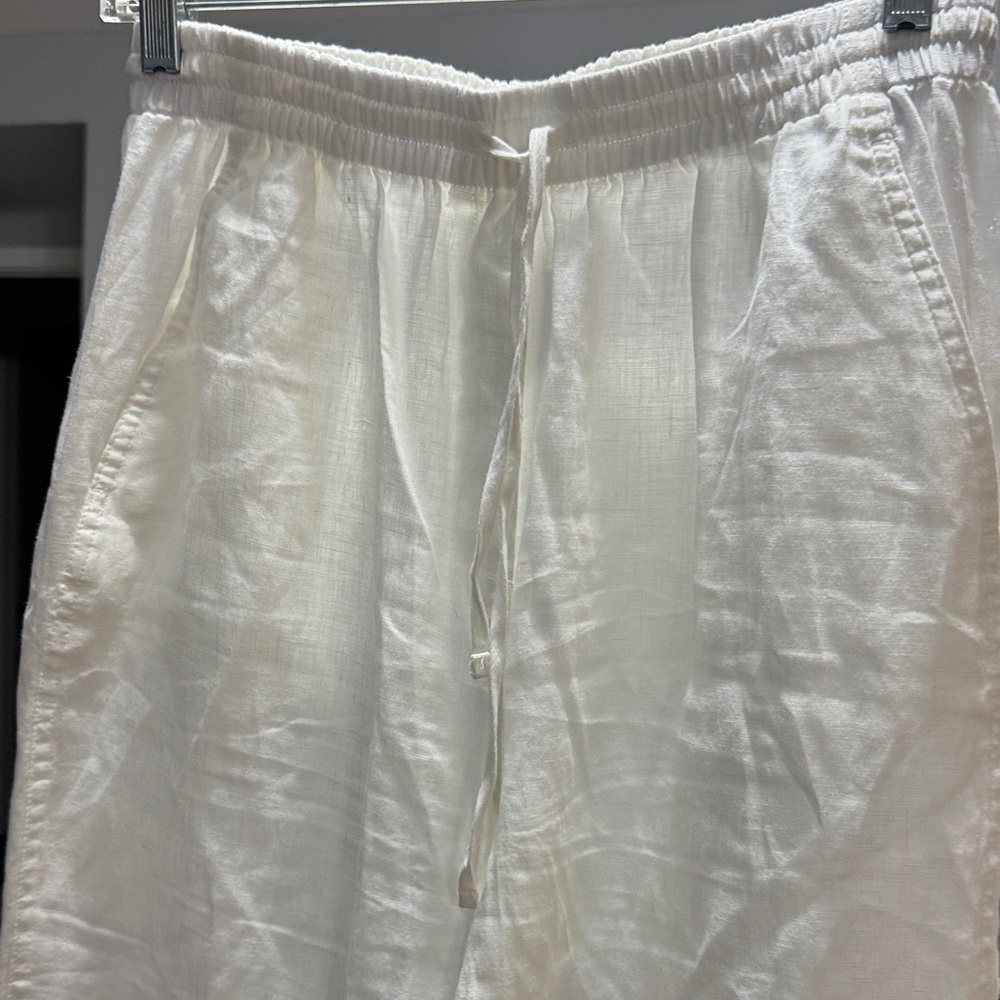 Banana Republic White Wide Leg Pants